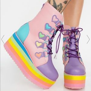 Strange Cvlt Stomp Heart Boots Rave Platform boots
